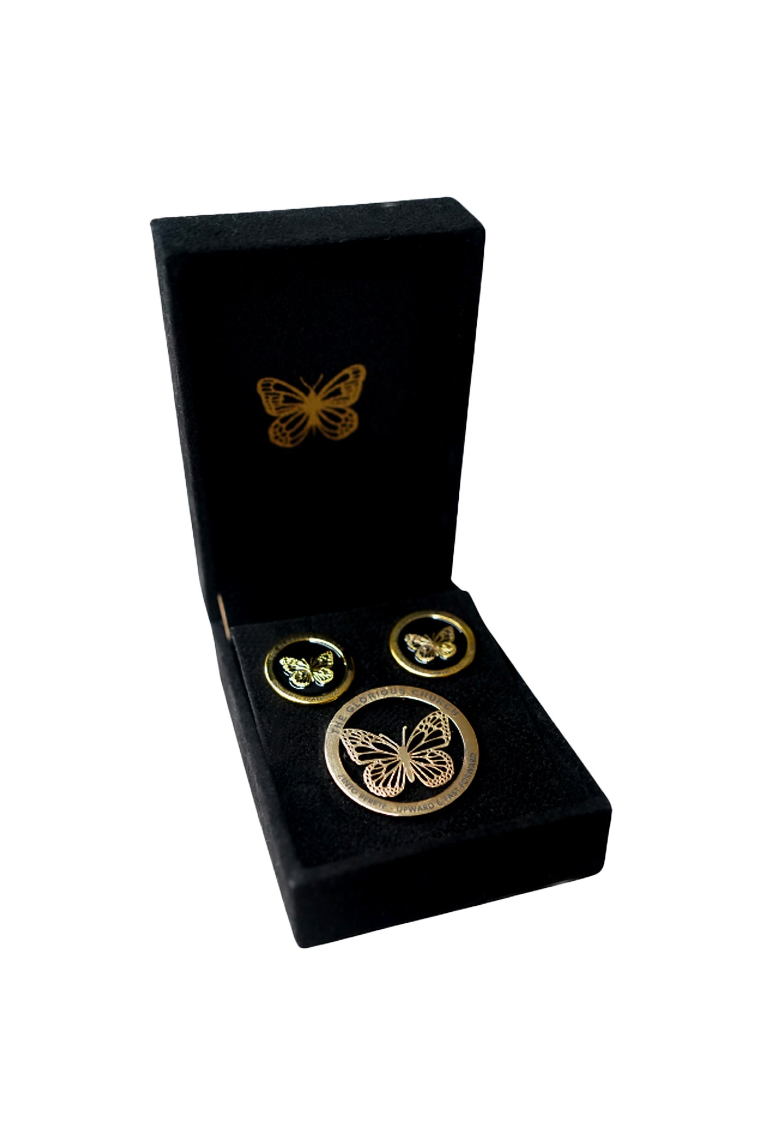 TGC 18k Gold Plated Lapel Pin & Cufflinks