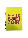 When God Is With a Man – Genesis 39:2 Soft Cover Notebook (Yellow)