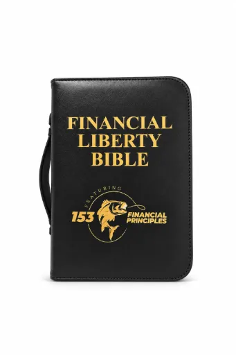 Financial Liberty Black Zippered Bible Cover